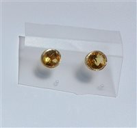 Earrings Soprana Gioielleria Woman in Yellow Gold Quarzo OG CITRINO TONDO - OG CITRINO TONDO